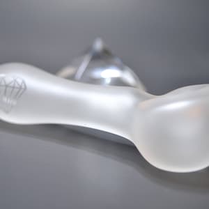 Glass Pipe, Pipes, Pipe, Diamond Pipe, Spoon Pipe, Clear Spoon Pipe, Wedding Pipe, Diamond Spoon Pipe, Gemstone Pipe, Pipe
