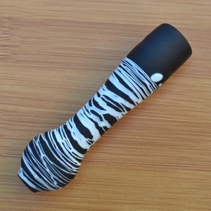 Glass Pipe, Pipe, Pipe, Black Pipe, Black and White Bat Pipe, Borosilicate