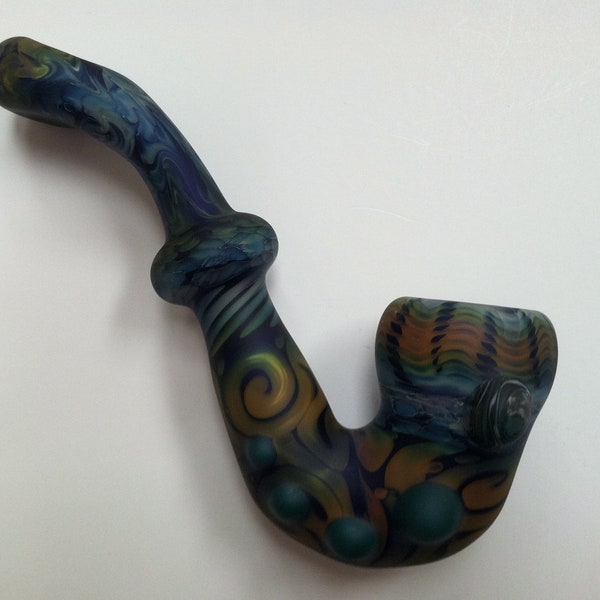 Triple Blown Glass Pipe Etsy