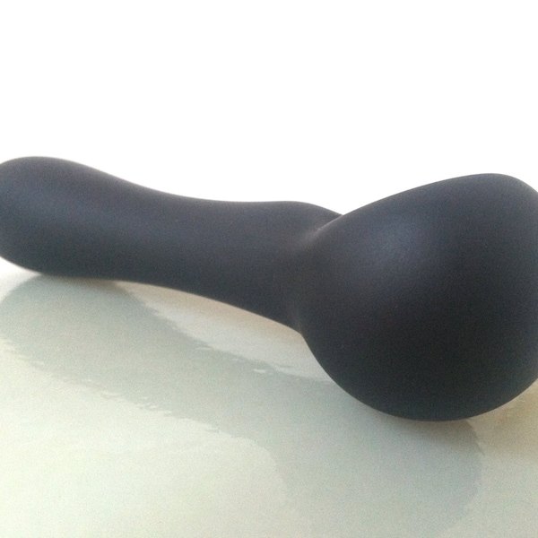 Glass Pipe, Spoon Pipe, Sandblasted Pipe, Black Sandblasted Spoon, Smoking Pipe, Smoking Accessories, American Made Pipe, USA Pipe, Handmade