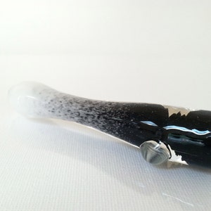 Glass Pipe, Pipe, Pipe, Black Pipe, Black and White Bat Pipe, Borosilicate