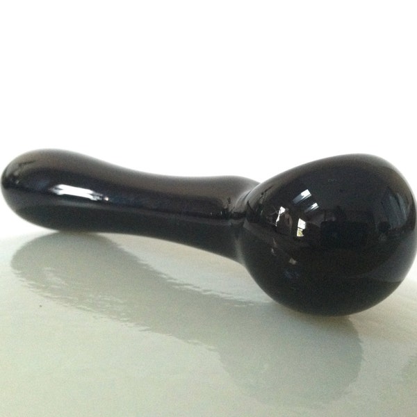 Glass Pipe, Glass Spoon Pipe, Black Glass Pipe, Smoking Pipes, Pipes, USA Pipes, Glass Blown Pipes, Smoking Glass Pipes