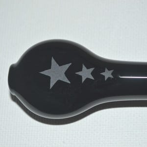 Glass Pipe, Glass Bat Pipe, Pipe, Small Glass Pipe, Borosilicate, Star Glass Pipe, Glass Blown Pipes, Black Pipes