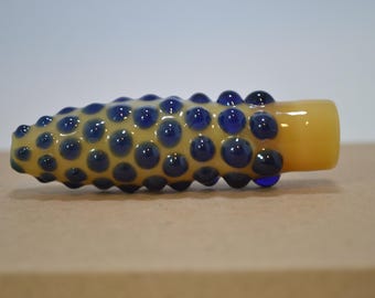Glass Pipe, Glass Pipe, Golden Glass Pipe, Borosilicate, Pipe, Made in America, Handmade, Cute Pipes