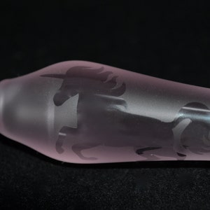 Glass Pipe, Unicorn Pipe, Pink Unicorn Pipe, Pink Sand Etched Pipe, Spoon Pipe, Unicorn Glass Pipe, Matte Finish Pipe