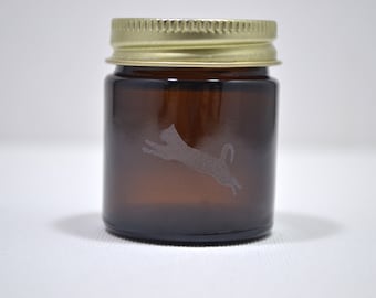 Jar, Tarro de Cristal, Mini Tarro de Vidrio, Jar de Ámbar Pequeño, Jar de Arena Grabada, Jar de Gato Kitty, Tarro de Alijo, Jar Mini Gato Kitty, Jar de Acabado Mate