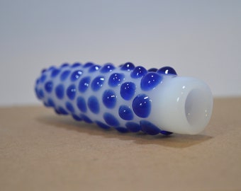 Glass Pipe, Purple Blue Glass Pipe, Pipes, Matte Finish Pipe, Purple Blue Glass Pipe, Glass Smoking Pipe, Glass Blown Pipe