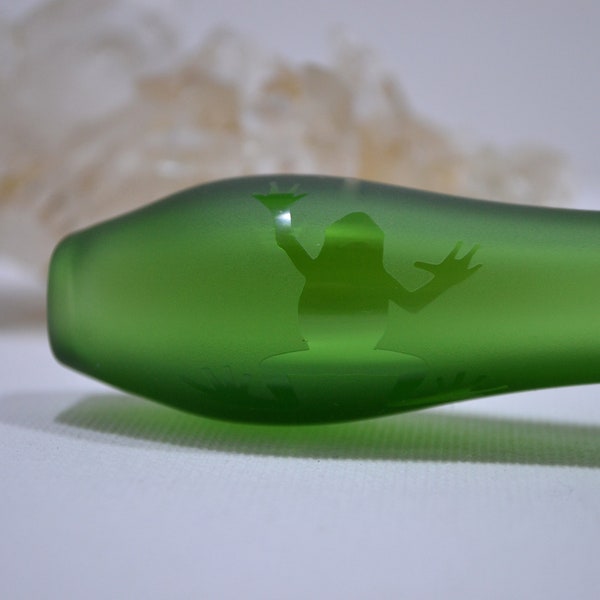 Glass Pipe, Spoon Pipe, Octopus Pipe, Frog, Frog Spoon Pipe, Sand Etched Pipe, Glass Spoon Pipe, Borosilicate, Smoking Pipe