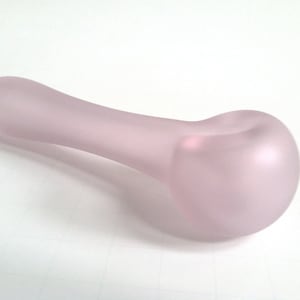 Glass Pipe, Spoon Pipe, Pink Sandblasted Spoon Pipe, Pink Pipes, Pipe, Pipes, Blown Glass Pipes, Glass Blown Pipes