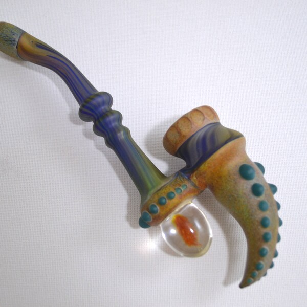 Sherlock Pipe, Glass Pipe, READY TO SHIP, Pipe, Sandblasted Sherlock Pipe, Borosilicate