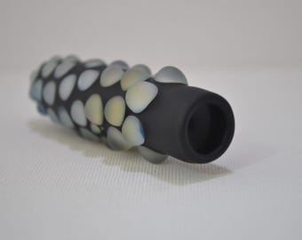 Glass Pipe, Black Glass Pipe, Pipes, Matte Finish Pipe, Black Glass Pipe, Glass Smoking Pipe, Glass Blown Pipe