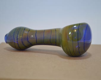 Glass Pipe, Spoon Pipe, Blue Pipes, Glass Pipes, Glass Blown Pipes, American made Pipes, Made in USA, Pipes
