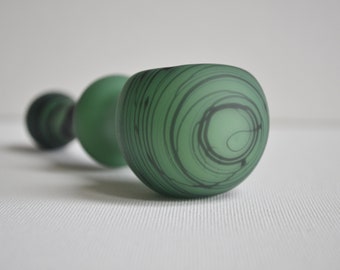 Glass Pipe, Spoon Pipe, Green and Black Spoon Pipe, Pipes, Glass Blown Pipes, Glass Smoking Pipes, Unique Glass Pipe