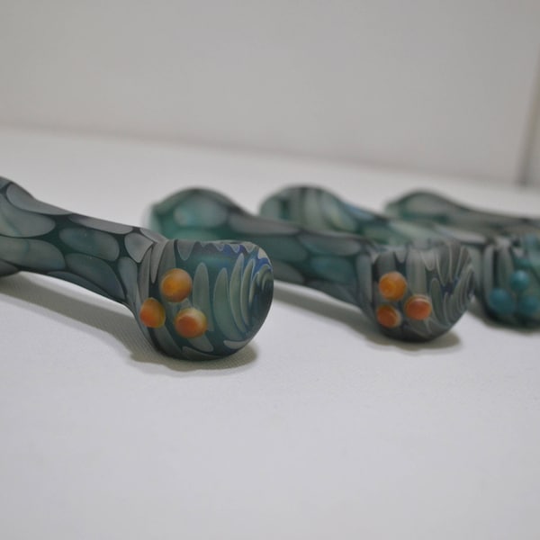 Glass Spoon Pipe, Spoon Pipe, Matte Finish Spoon Pipe, Sandblasted Pipe, Borosilicate, Glass Smoking Pipes, Glass Blown Pipes