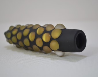 Glass Pipe, Glass Pipe, Golden Glass Pipe, Borosilicate, Pipe, Made in America, Handmade, Cute Pipes