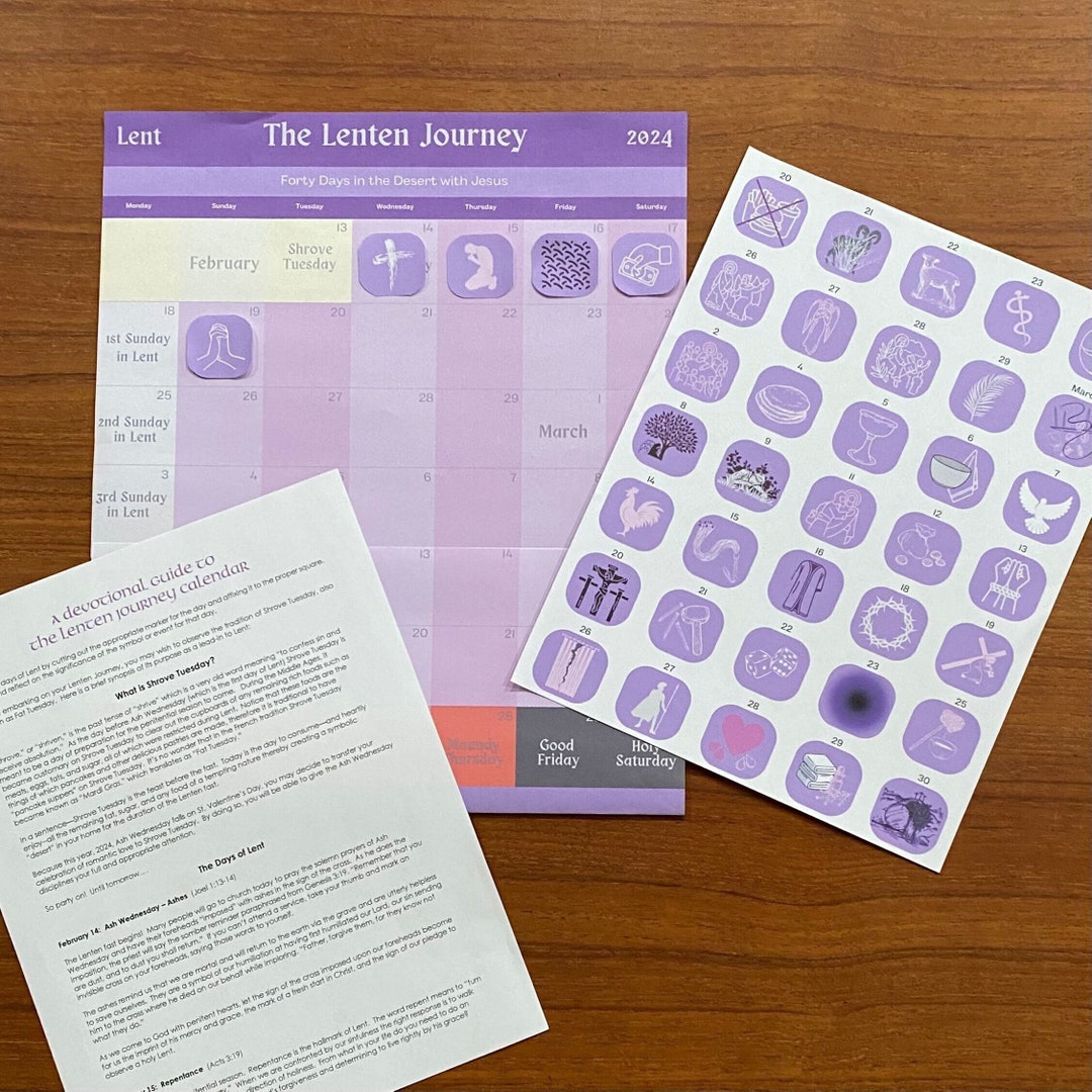 Printable Lent Calendar Liturgical Calendar Lenten Calendar Lent ...