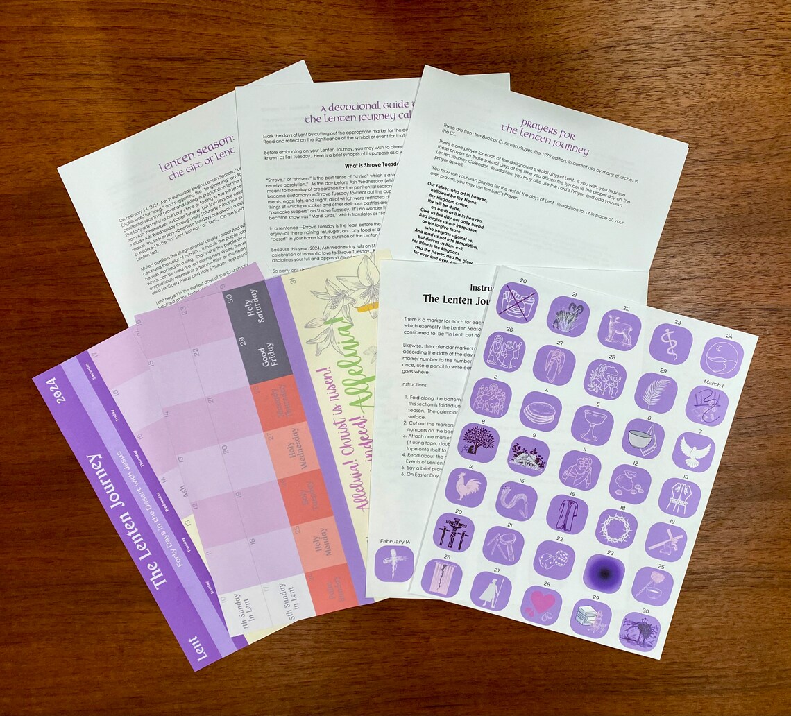Printable Lent Calendar Liturgical Calendar Lenten Calendar Lent ...