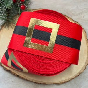 3&quot; foil christmas  Ribbon, 3&quot; Grosgrain foil Ribbon, 3 inch christmas ribbon, grosgrain ribbon, Hair bow Ribbons, christmas ribbon