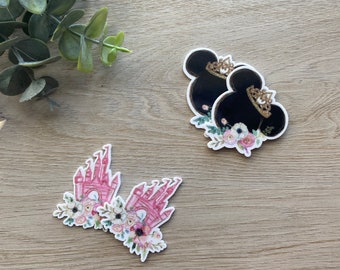 SET OF 2:Flat Back Planar Resin, hair bow center, embellishment, cabochon, flat back resin, flat back for bows, bow embellishments,