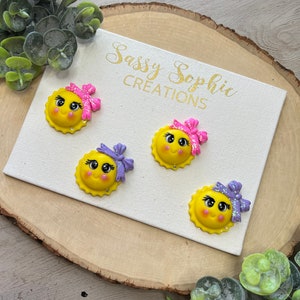 CLAYS: SUNSHINE CLAYS, hair bow clay centers , clays, bow centers, clays, clay centerpieces, bow supplies, diy craft, bow centerpieces,