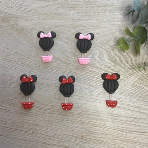 CLAYS: MOUSE hot air balloons , clays, bow centers, clay dolls, clay centerpieces, bow supplies, diy craft, bow centerpieces,