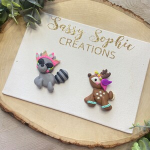 CLAYS; BOHO ANIMALS clay center, clays, bow centers, clays, clay centerpieces, bow supplies, diy craft, bow centerpieces,
