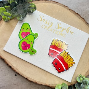 Food Flat Back Resin Cabochons: Hair Bow Embellishments (Set of 2)