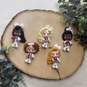 CLAYS; NURSE CUTIE, hair bow clay centers , clays, bow centers, clays, clay centerpieces, bow supplies, diy craft, bow centerpieces,
