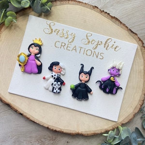 CLAYS: VILLAINS CLAYS , clays, bow centers, clay dolls, villains girl clays, clay centerpieces, bow supplies, diy craft, bow centerpieces,