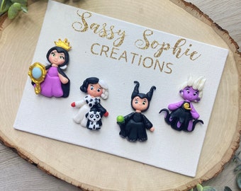 Villains Clay Embellishments: Handmade Bow Centers, Craft Supplies