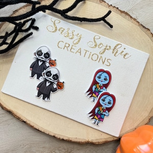 Halloween Flat Back Resin Embellishments, Hair Bow Centers, Set of 2