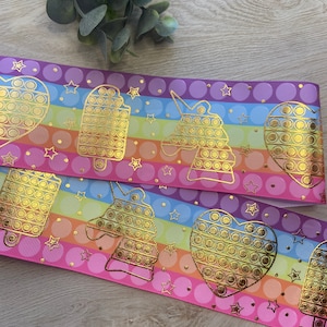 3&quot; foil  Ribbon, 3&quot; Grosgrain foil Ribbon, 3 inch ribbon, grosgrain ribbon, Hairbow Ribbons, ribbon