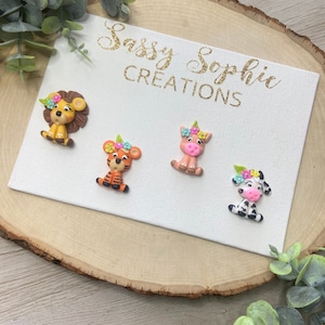 CLAYS; ANIMAL CUTIES clay center, clays, bow centers, clays, clay centerpieces, bow supplies, diy craft, bow centerpieces,