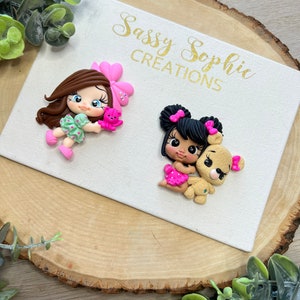 CLAYS: TEDDY BEAR cutie clays, clays, bow centers, clay dolls, clay centerpieces, bow supplies, diy craft, bow centerpieces,