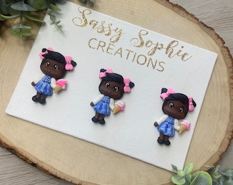 CLAY: AFRO CUTIE, hair bow clay centers , clays, bow centers, clays, clay centerpieces, bow supplies, diy craft, bow centerpieces,