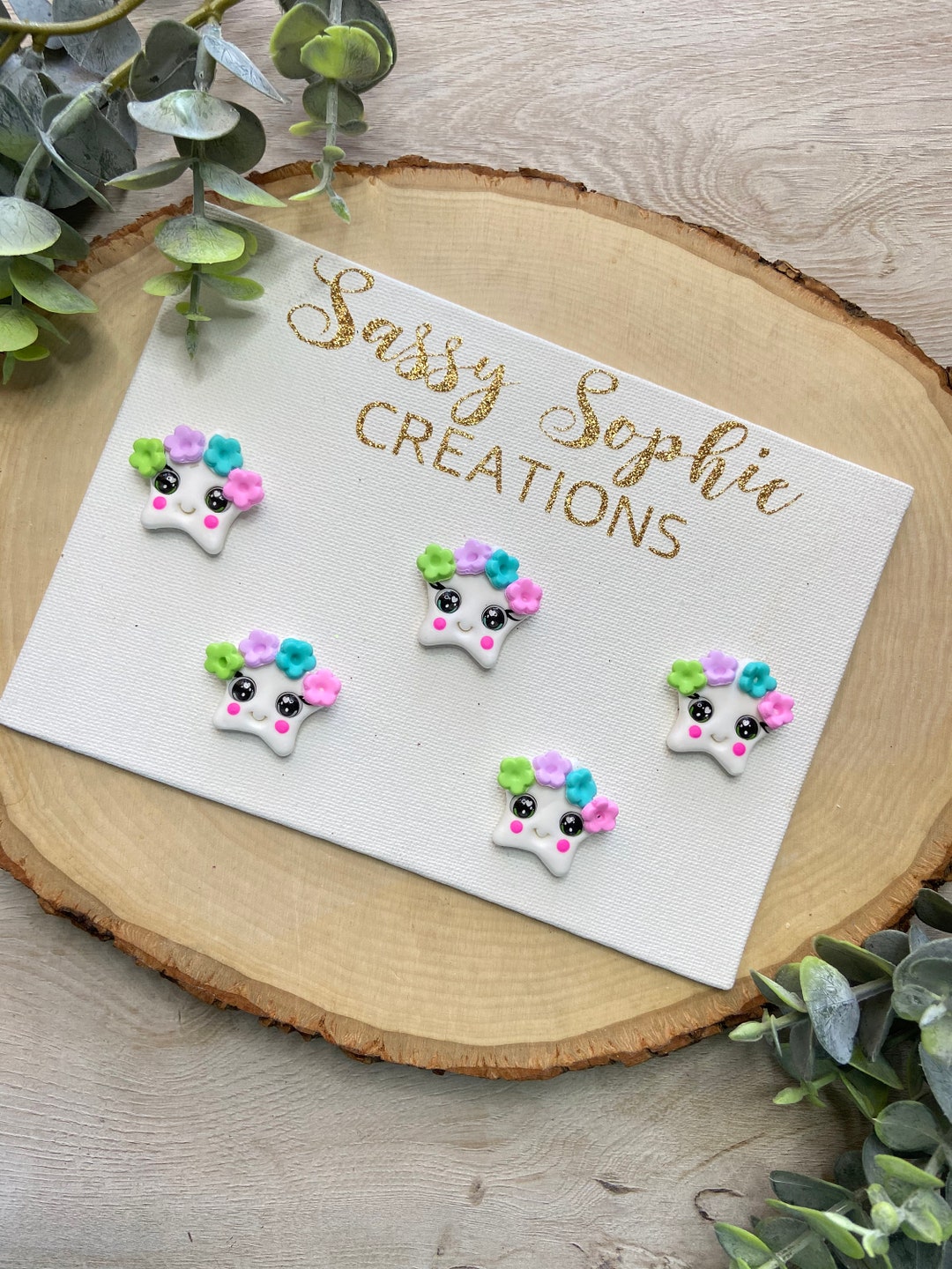 CLAYS STARS CLAYS, Hair Bow Clay Centers , Clays, Bow Centers, Clays