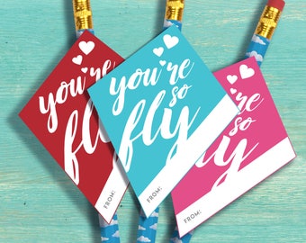 So Fly Kite Printable Valentine