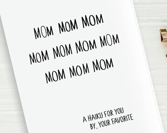Haiku for Mom Printable 5x7