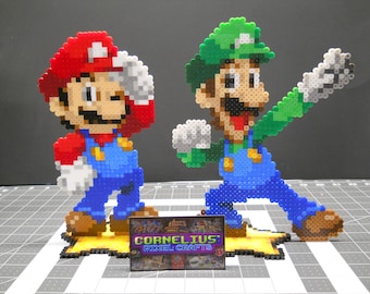 Mario and Luigi - Superstar Saga Mario and Luigi (3DS RPG Era Style) Bead Sprites