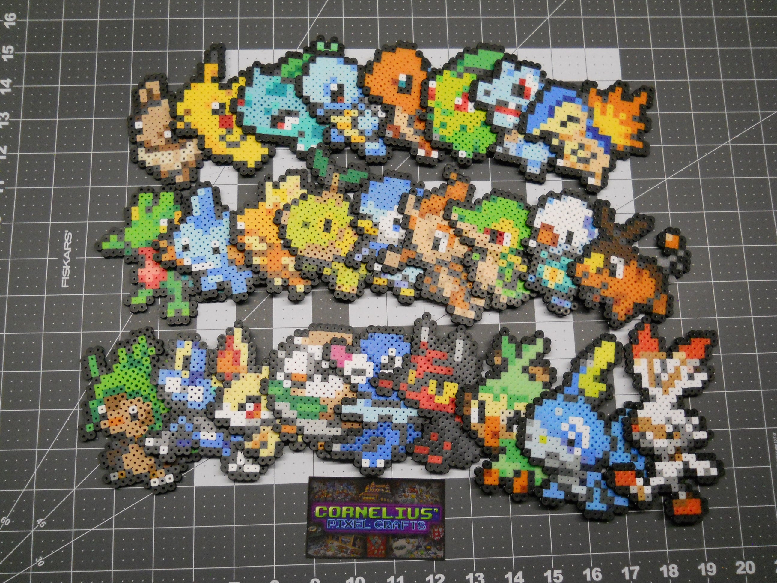 Generation 1 Starters / Pokemon Pixel Art Portraits -  Denmark