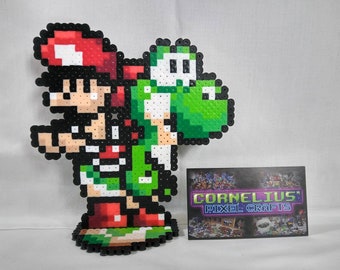 Yoshi's Island - Yoshi and Baby Mario Bead Sprite