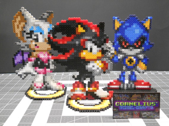 Super Sonic Sega the Hedgehog Mini Bead Sprite Perler Artkal Pixel Art  Retro