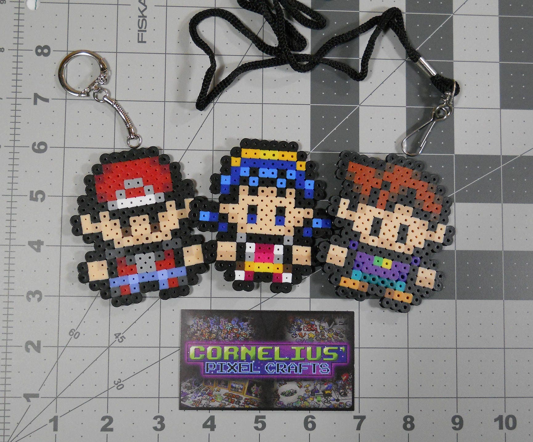 Pokemon GBC Red and Blue Colorized Battle Trainer Bead -  Hong