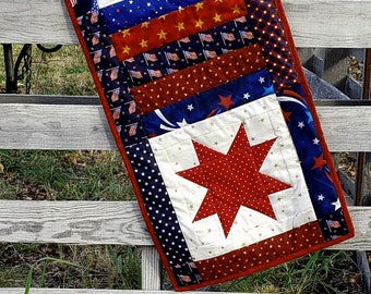 Stars and Bars Table Runner Quilt Pattern