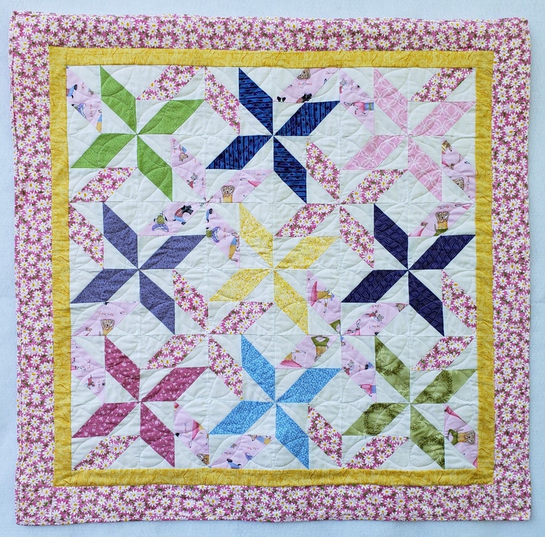 Spinning Stars Baby Quilt pattern image 4