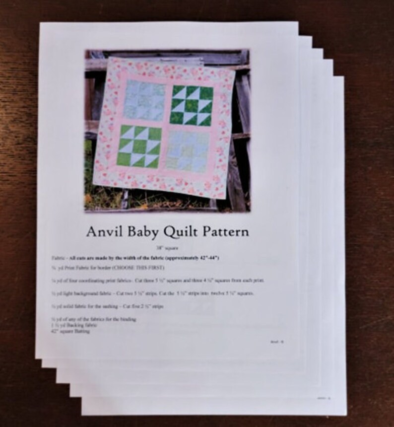 Anvil Baby Quilt Pattern - Etsy