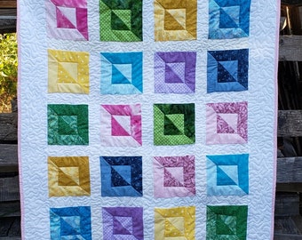 Beveled Boxes Baby Quilt Pattern