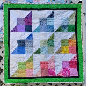 Half and Half Nine Patch Baby Quilt Pattern