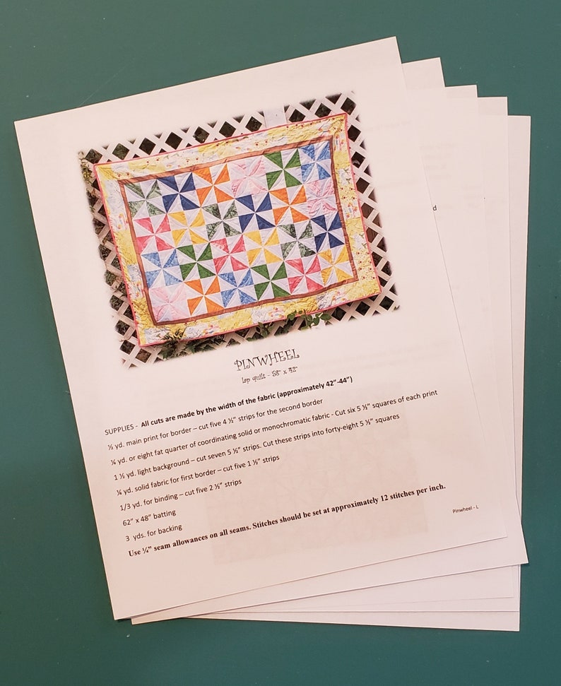 Pinwheel Lap Quilt Pattern - Etsy
