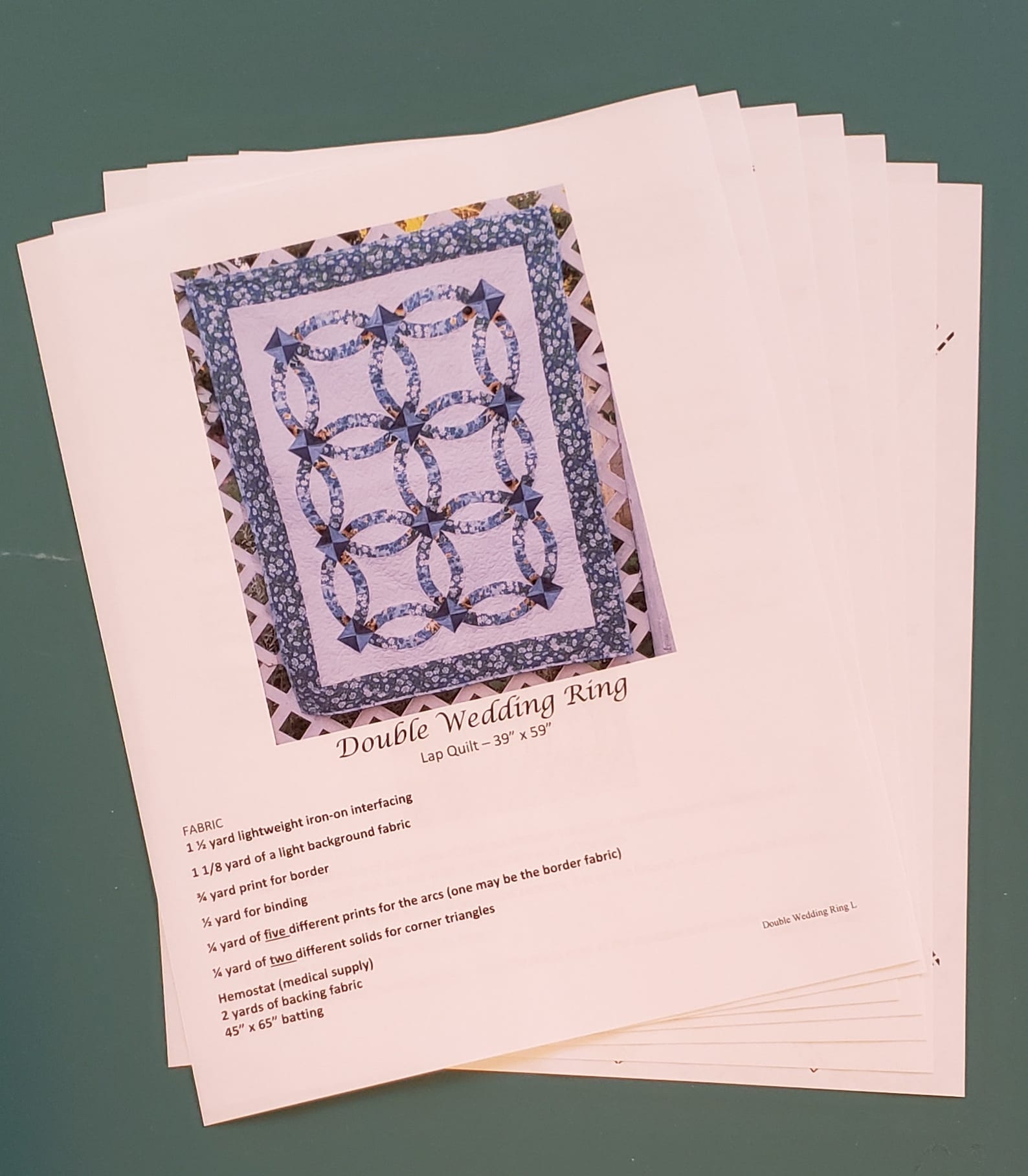 Double Wedding Ring Lap Quilt Pattern Etsy Australia